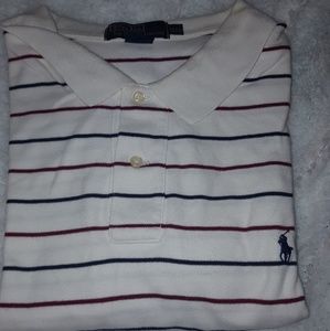 4 Striped Polo Shirts, Multiple Colors